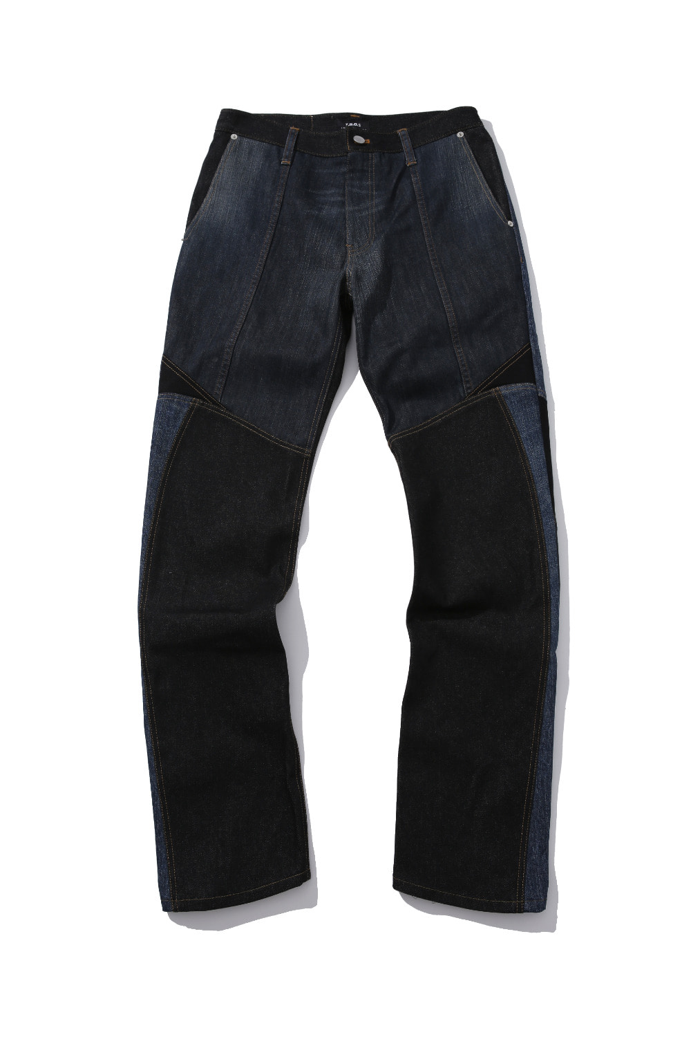 Deconstructed denim pants 003
