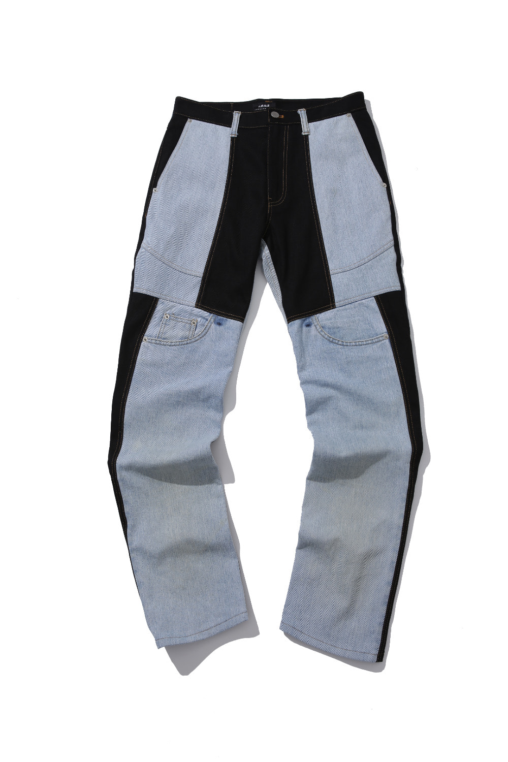 Deconstructed denim pants 002