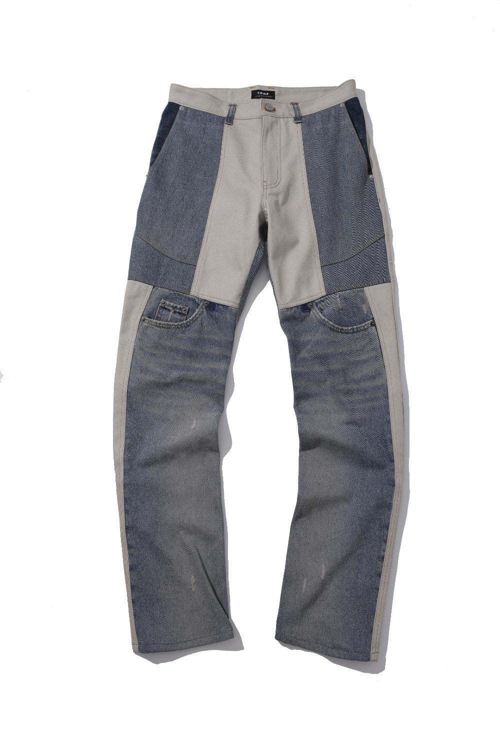 Deconstructed denim pants 004