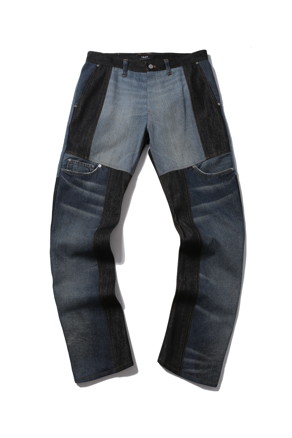 Deconstructed denim pants 014