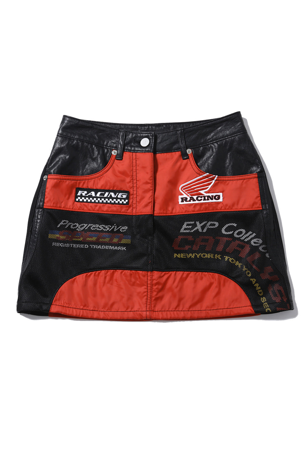 Racing detail mini skirt