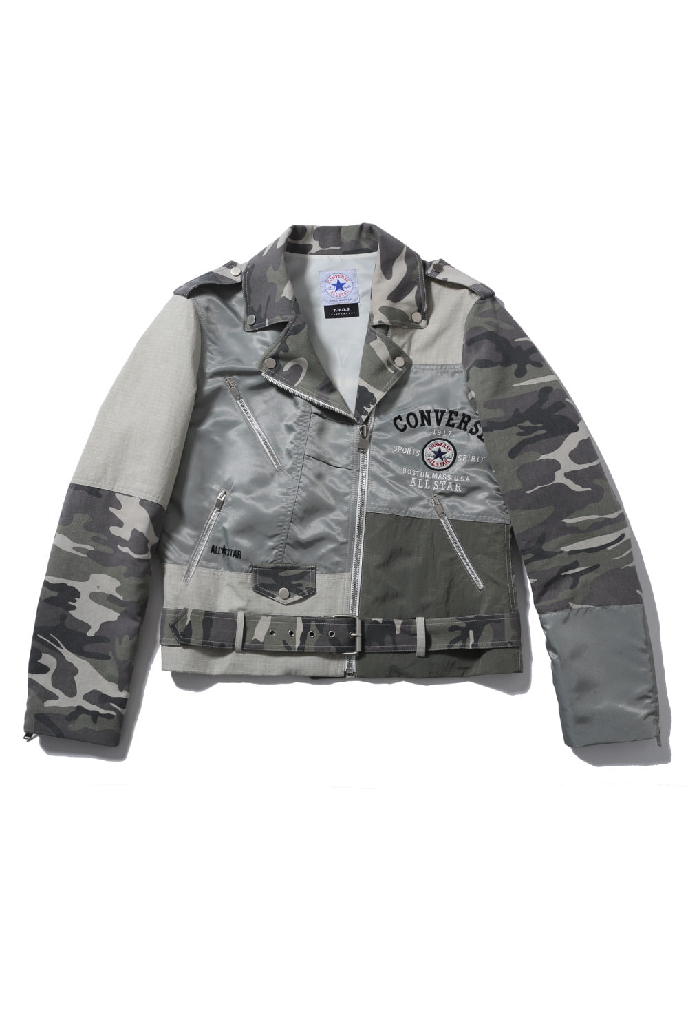 T.B.O.S x CONVERSE Restructured Camouflage Rider Jacket